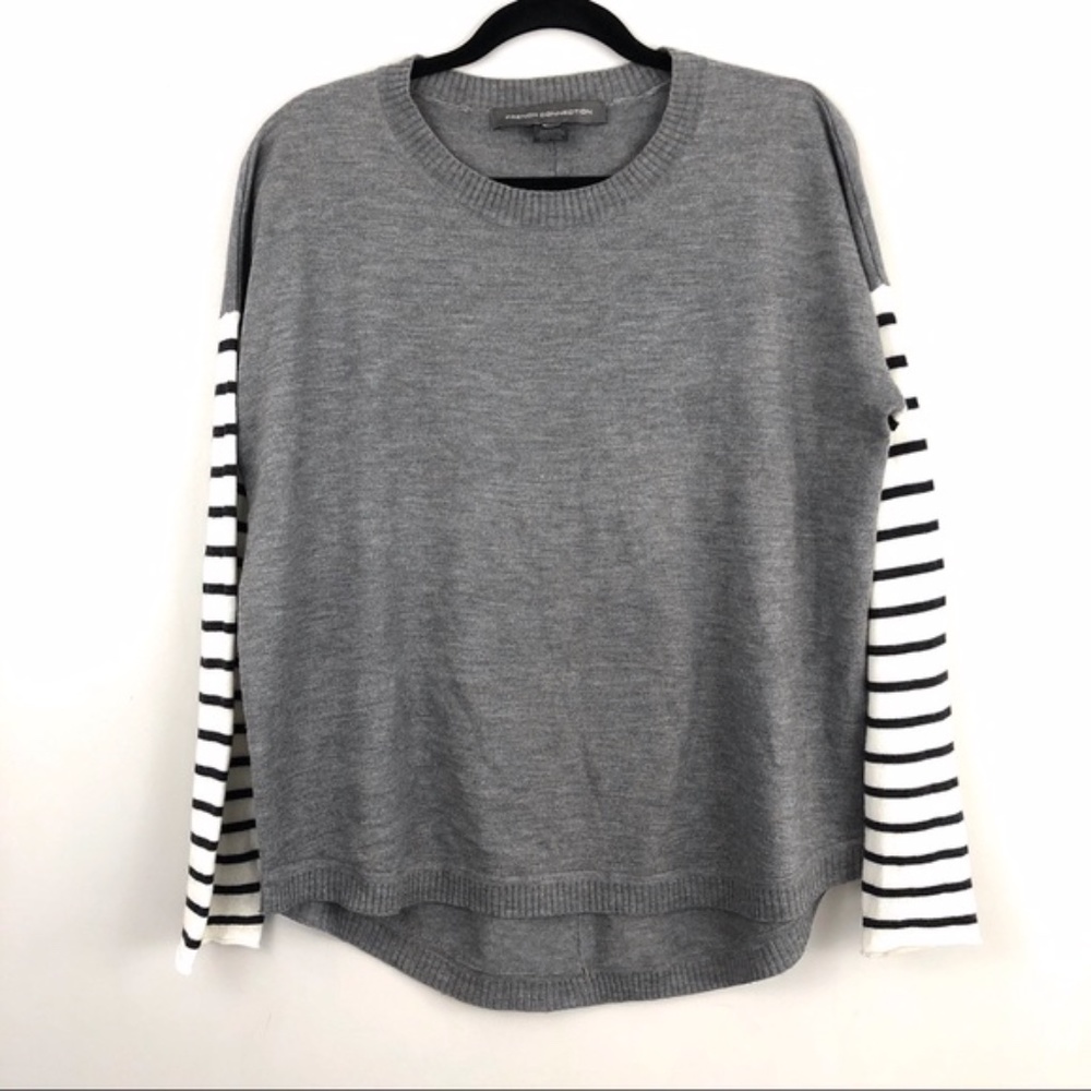 French Connection Drop Shoulder Stripe Sweater - Picture 3 of 6